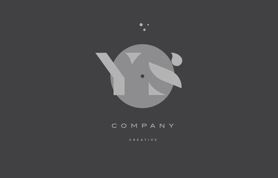 ys y s  grey modern alphabet company letter logo icon