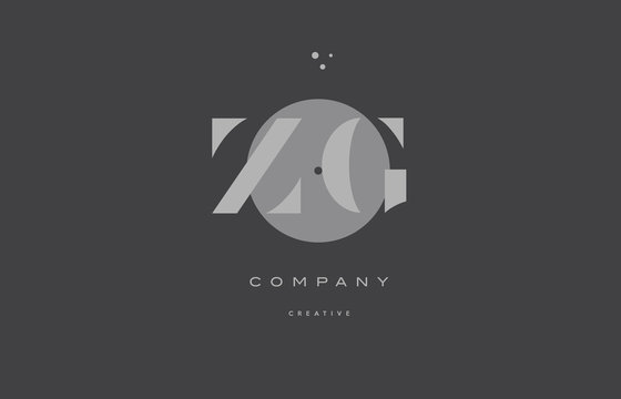 zg z g  grey modern alphabet company letter logo icon
