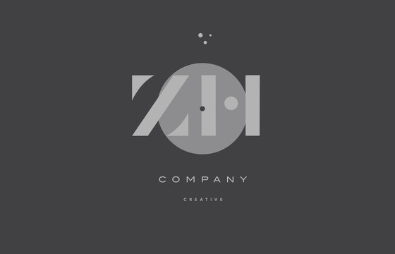 zh z h  grey modern alphabet company letter logo icon