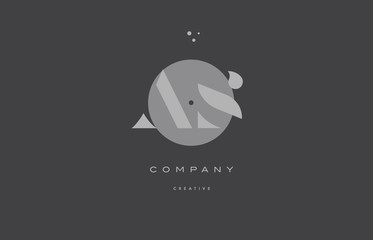 as a s  grey modern alphabet company letter logo icon