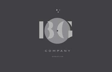 bg b g  grey modern alphabet company letter logo icon