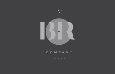 br b r  grey modern alphabet company letter logo icon