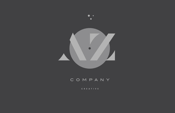 az a z  grey modern alphabet company letter logo icon
