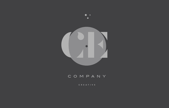 ce c e  grey modern alphabet company letter logo icon