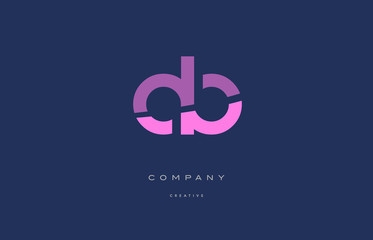 ab a b  pink blue alphabet letter logo icon