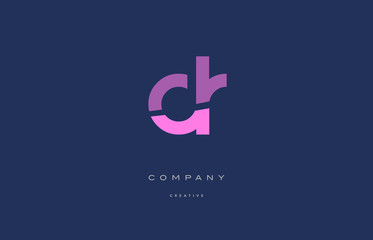 dr d r  pink blue alphabet letter logo icon - obrazy, fototapety, plakaty
