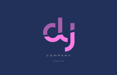 dy d y  pink blue alphabet letter logo icon