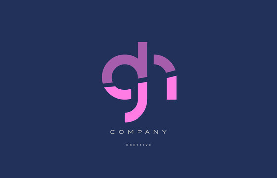 gh g h  pink blue alphabet letter logo icon