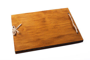 Wooden board isolated on white background.