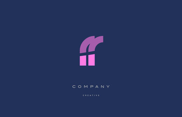 rr r  pink blue alphabet letter logo icon