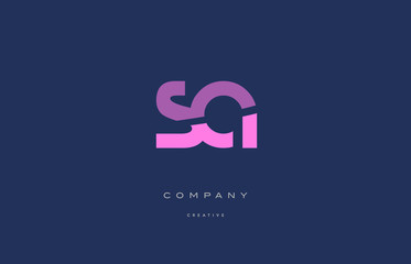 sa s a  pink blue alphabet letter logo icon