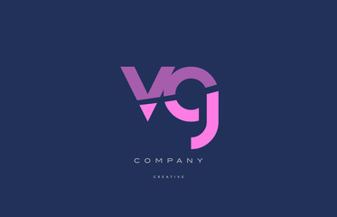 vg v g  pink blue alphabet letter logo icon