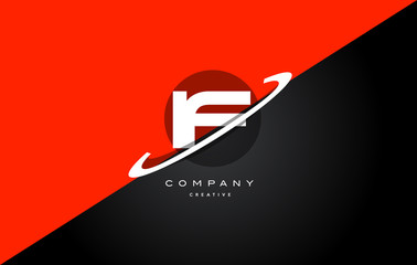 if i f  red black technology alphabet company letter logo icon