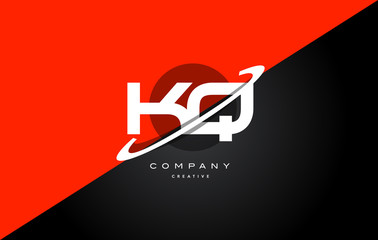 kq k q  red black technology alphabet company letter logo icon