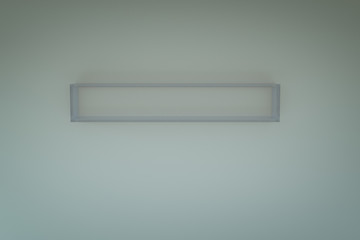 3d rendering of blank shelf on the wall