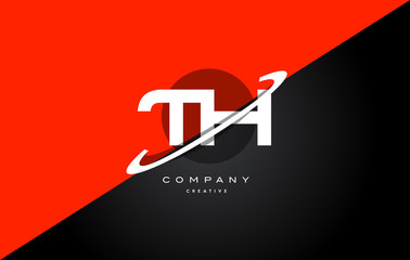 th t h  red black technology alphabet company letter logo icon © dragomirescu