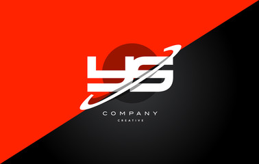 ys y s  red black technology alphabet company letter logo icon