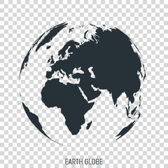 Earth Globe. View on Europe, Africa and part of Asia