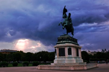 Obraz premium Archduke Charles (Erzherzog Karl) monument in Vienna, Austria