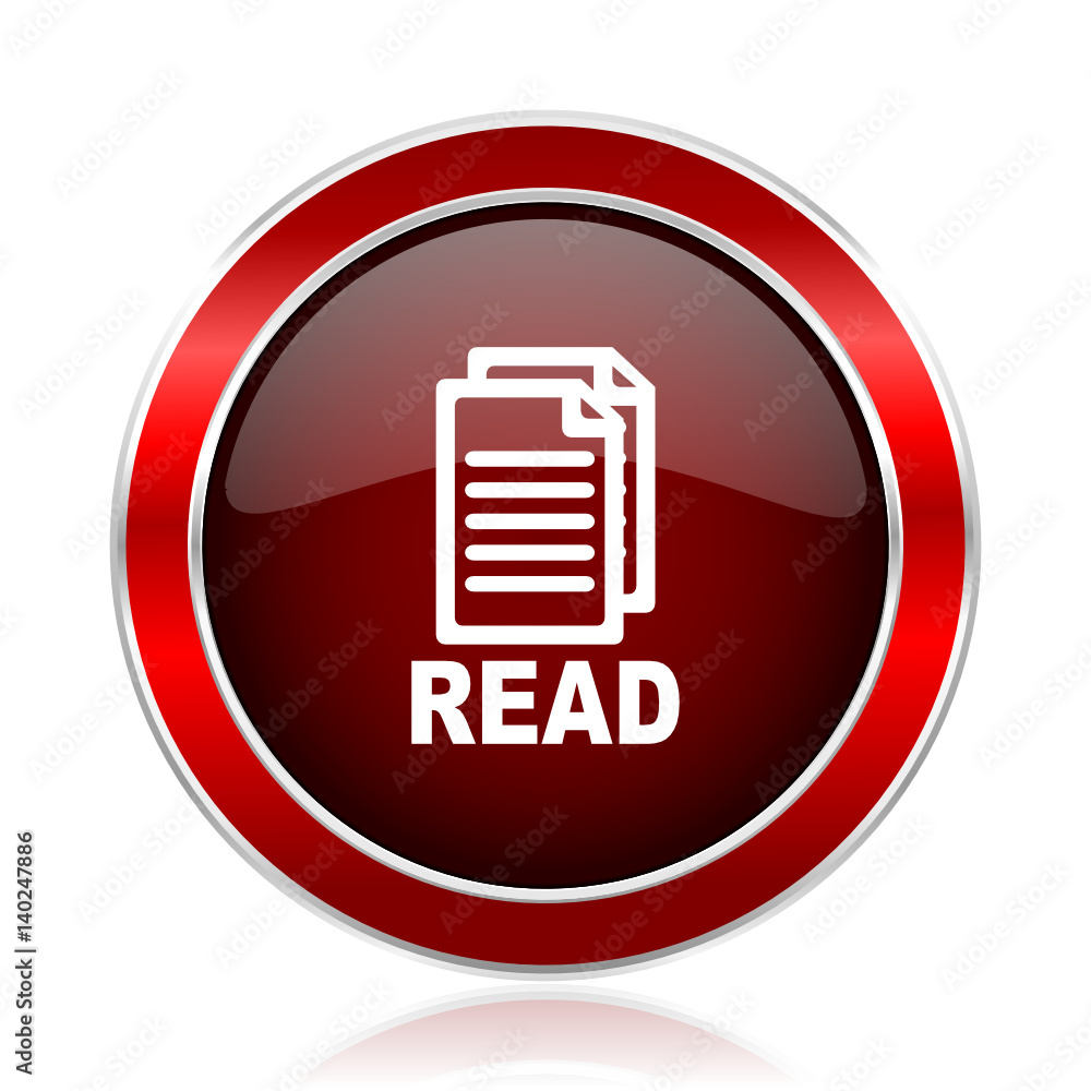 Poster read red silver metallic web and smartphone vector icon isolated on white background.