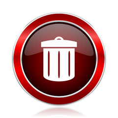 Trash can vector icon.