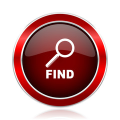 Find red silver metallic web and smartphone vector icon isolated on white background.