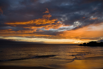 Obraz premium Sunset, Maui, Hawaii
