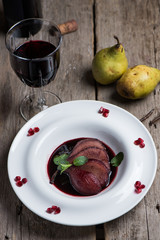 Pear in wine