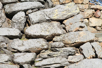 stone wall of Hamamatsu castle in Hamamatsu, Shizuoka, Japan
