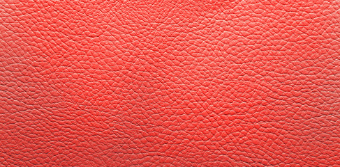 Fototapeta premium Red leather background. Panorama.