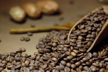 coffee cup with beans