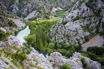 Fototapeta na wymiar Krupa river canyon in Croatia