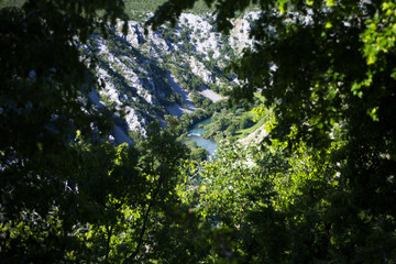Krupa river canyon in Croatia