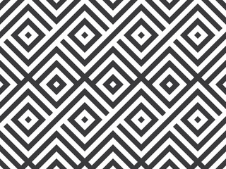 Seamless black and white african geometric op art pattern vector