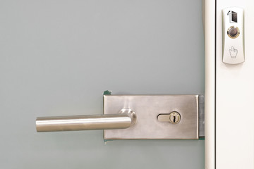 Electronic lock on a door