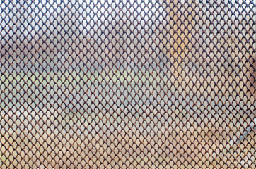 Old rusty wire mesh texture