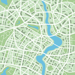 City map abstract seamless pattern - Illustration
