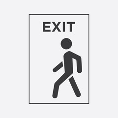 man black icon. exit icon.line style