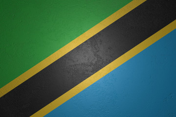 Flag of Tanzania on stone background, 3d illustration