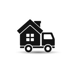 Mobile House icon. Vector style is flat symbol.