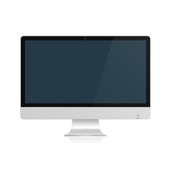 Computer display with blank screen. Vector illustration.