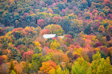 Autumn landscape in rural Vermont