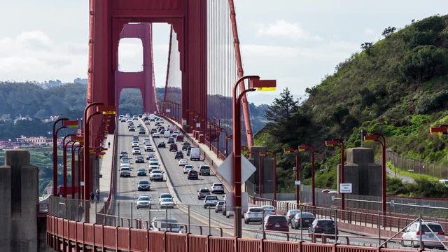 San Francisco Golden Gate Bridge Day Timelapse 