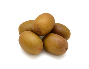 Fresh Yellow Golden Kiwi Fruit Isolated On White Background