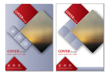 Template layout for annual report brochure flyer cover design vector