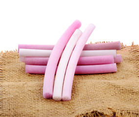 lotus stem isolated on white background