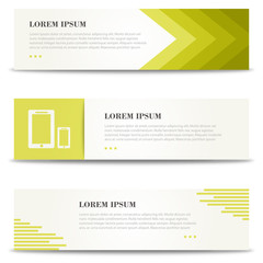 Corporate Design Banners, Minimalistic Banners set, flyers, brochure business concept