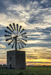 traditional windmill in Mallorca, Balearic Islands