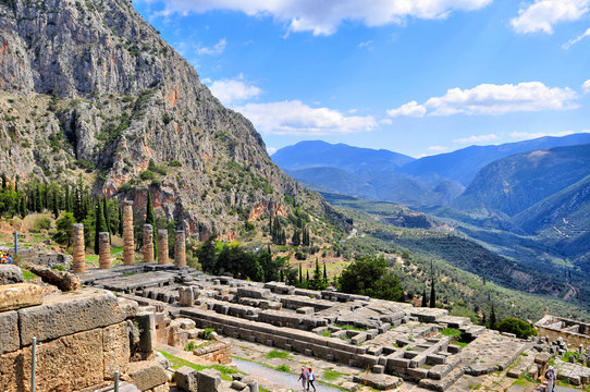 Delphi ruins in greece