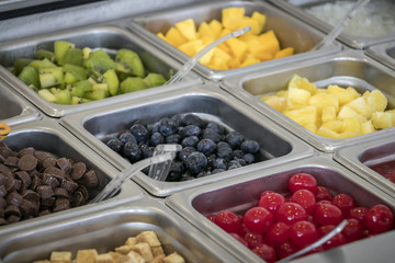 Colorful Fruit Ice Cream Toppings